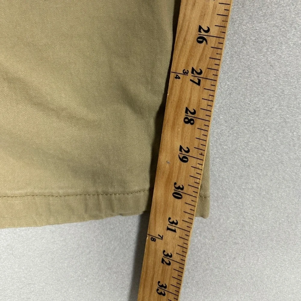Wrangler Pants Mens 40X30 Tan Relaxed Fit Cargo Utility Stretch Flat Front Logo